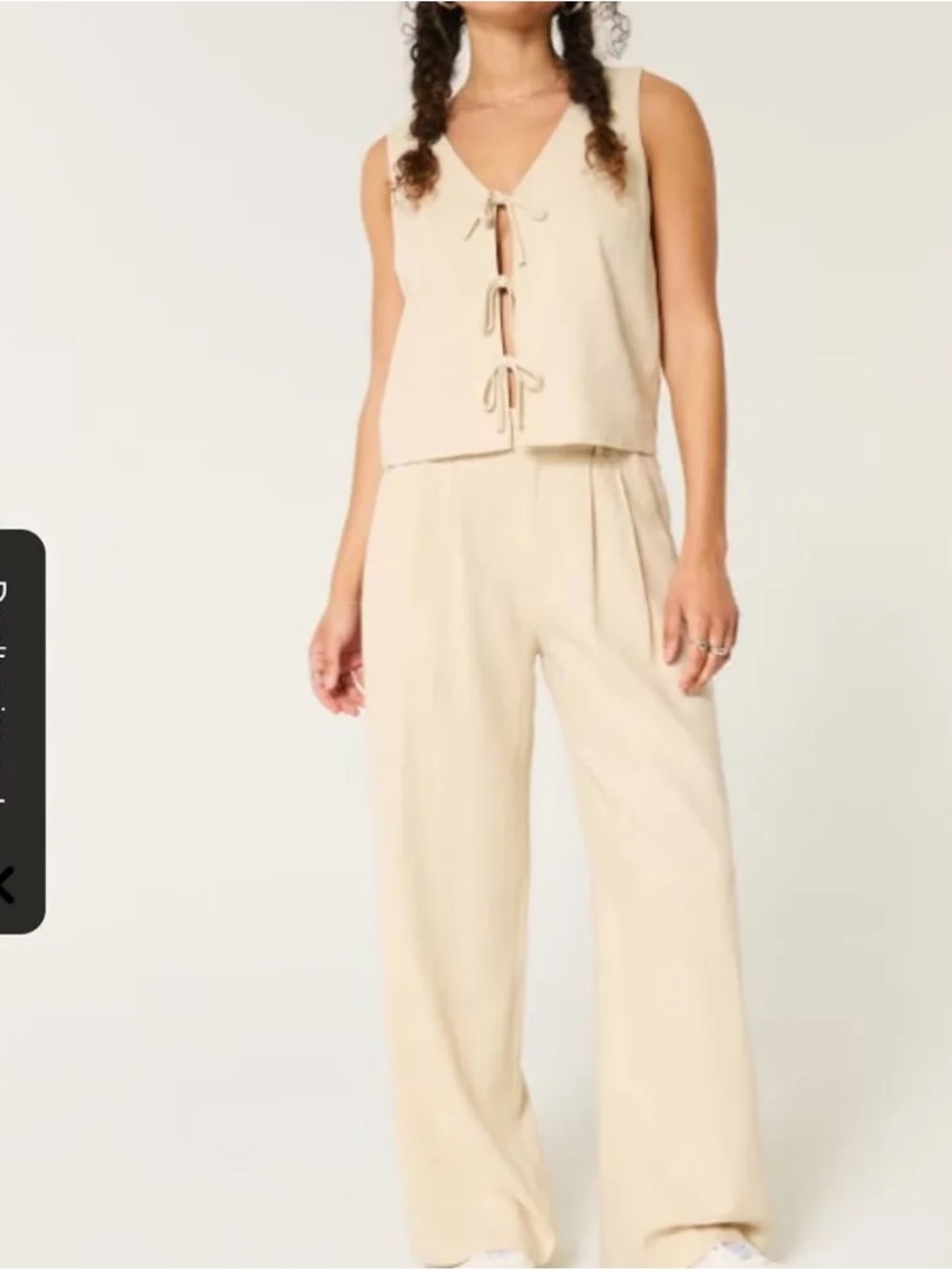 Holister Liivvy High Waisted Linem Blend Pants XS NWT